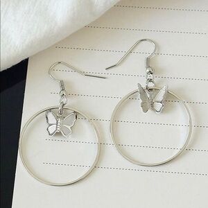 3/$30 🤍 Butterfly Hoop Earrings